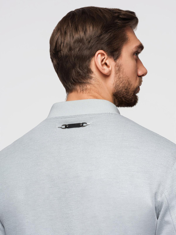 Ombre Clothing Мъжко бомбер яке с реглан ръкави - светлосиво V4 OM-JANP-0159 Ombre Clothing