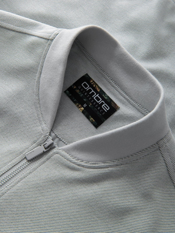 Ombre Clothing Мъжко бомбер яке с реглан ръкави - светлосиво V4 OM-JANP-0159 Ombre Clothing