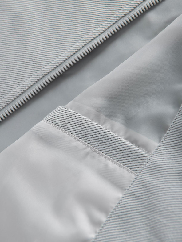 Ombre Clothing Мъжко бомбер яке с реглан ръкави - светлосиво V4 OM-JANP-0159 Ombre Clothing