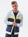 Ombre Clothing Мъжко ветрозащитно яке с качулка 438C - тъмносиньо V1 Ombre Clothing