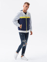 Ombre Clothing Мъжко ветрозащитно яке с качулка 438C - тъмносиньо V1 Ombre Clothing