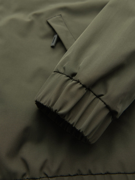 Ombre Clothing Мъжко функционално преходно яке с качулка - маслинозелено V2 OM-JANP-0225 Ombre Clothing