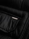 Ombre Clothing Мъжко прошивано яке с висок яка и качулка - черно V1 OM-JALJ-0266 Ombre Clothing