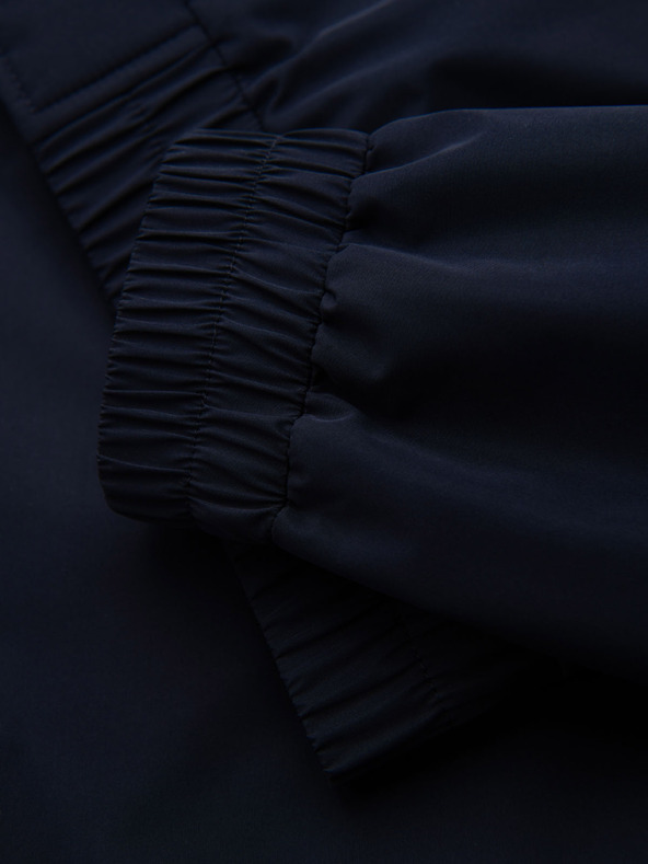 Ombre Clothing Мъжко яке с качулка и висок яка - тъмносиньо V2 OM-JANP-0222 Ombre Clothing