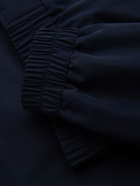 Ombre Clothing Мъжко яке с качулка и висок яка - тъмносиньо V2 OM-JANP-0222 Ombre Clothing