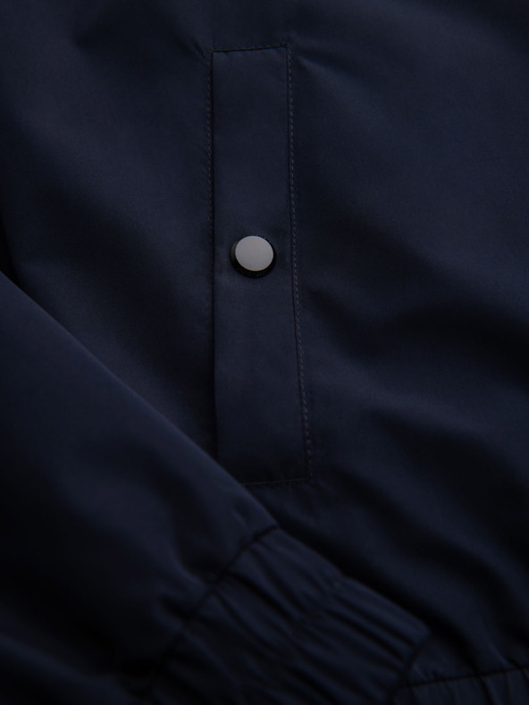 Ombre Clothing Мъжко яке с качулка и висок яка - тъмносиньо V2 OM-JANP-0222 Ombre Clothing