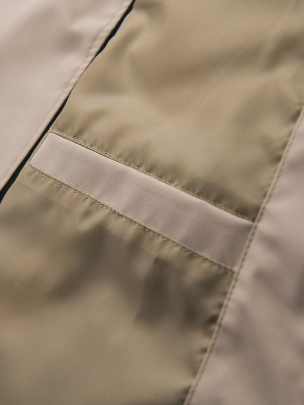 Ombre Clothing Мъжко функционално преходно яке с качулка - бежово V3 OM-JANP-0225 Ombre Clothing