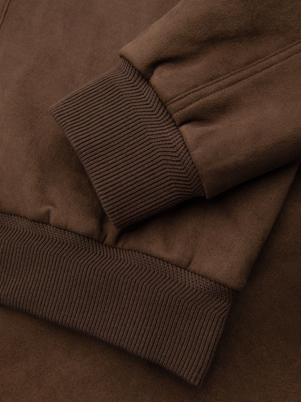 Ombre Clothing Мъжко замшево яке бомбер - кафяво V1 OM-JAFL-0232 Ombre Clothing