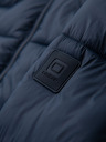 Ombre Clothing Мъжко прошивано яке с качулка - тъмно синьо V4 OM-JAHP-0235 Ombre Clothing