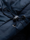 Ombre Clothing Мъжко прошивано яке с качулка - тъмно синьо V4 OM-JAHP-0235 Ombre Clothing