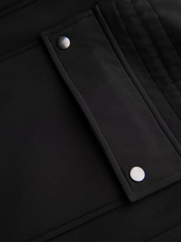 Ombre Clothing Мъжко палто паркa с флийс подплата и регулиране в талията - черно V2 OM-JAPJ-0314 Ombre Clothing