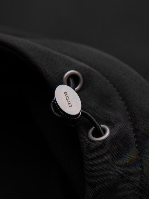 Ombre Clothing Мъжко палто паркa с флийс подплата и регулиране в талията - черно V2 OM-JAPJ-0314 Ombre Clothing