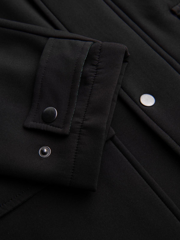 Ombre Clothing Мъжко палто паркa с флийс подплата и регулиране в талията - черно V2 OM-JAPJ-0314 Ombre Clothing