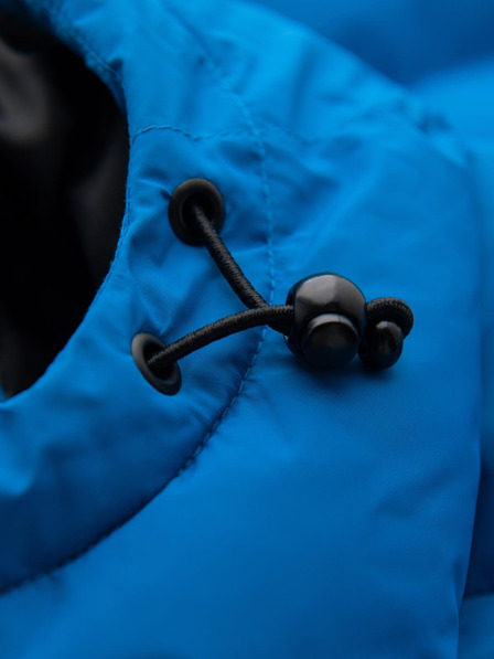 Ombre Clothing Мъжко затеплено прошивано яке с реглан ръкави - синьо V2 OM-JAHP-0302 Ombre Clothing