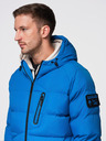 Ombre Clothing Мъжко затеплено прошивано яке с реглан ръкави - синьо V2 OM-JAHP-0302 Ombre Clothing