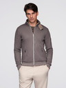 Ombre Clothing Мъжко яке с висок яка и флийс вътрешност - пепел V2 C645 Ombre Clothing