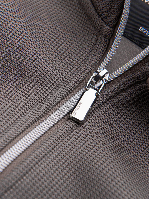 Ombre Clothing Мъжко яке с висок яка и флийс вътрешност - пепел V2 C645 Ombre Clothing