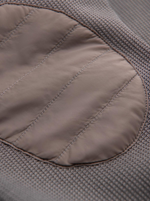 Ombre Clothing Мъжко яке с висок яка и флийс вътрешност - пепел V2 C645 Ombre Clothing