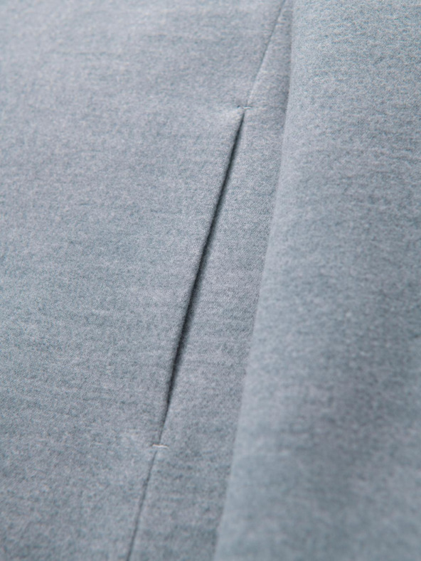 Ombre Clothing Мъжко палто с висок яка и асиметрично закопчаване - сиво меланж V1 OM-COWC-0141 Ombre Clothing