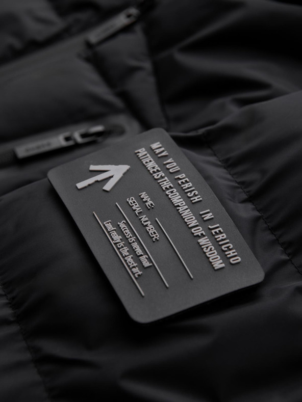 Ombre Clothing Мъжко прошивано затеплено яке с реглан ръкави - черно V4 OM-JAHP-0302 Ombre Clothing