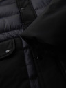 Ombre Clothing Мъжко дълго прошивано яке с големи джобове - черно V1 OM-JALJ-0308 Ombre Clothing