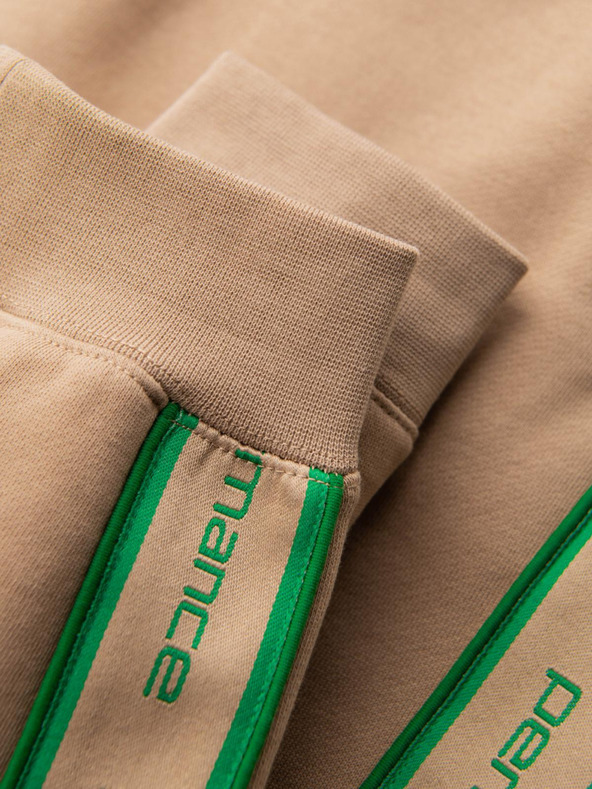 Ombre Clothing Мъжки спортни панталони с кант - кафяви V1 OM-PASK-0284 Ombre Clothing