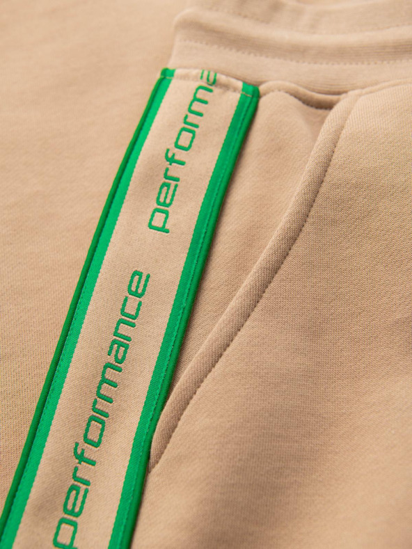 Ombre Clothing Мъжки спортни панталони с кант - кафяви V1 OM-PASK-0284 Ombre Clothing