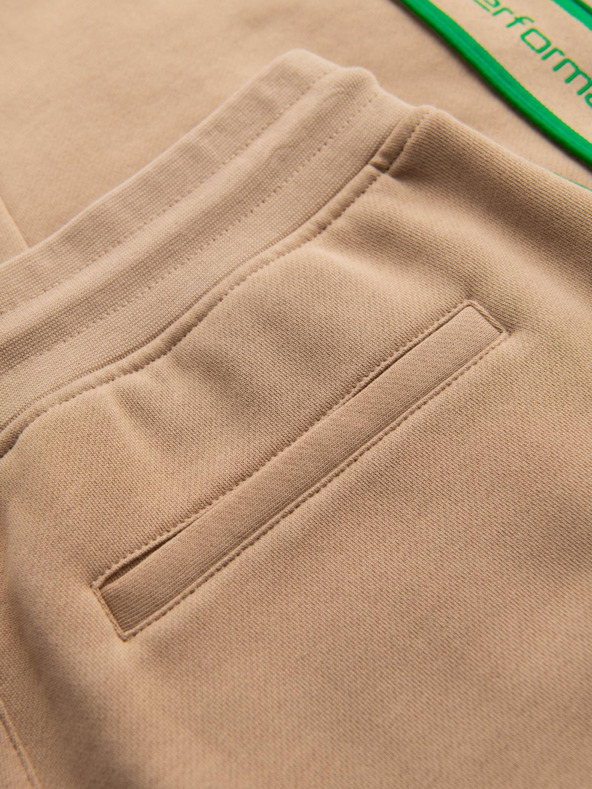 Ombre Clothing Мъжки спортни панталони с кант - кафяви V1 OM-PASK-0284 Ombre Clothing