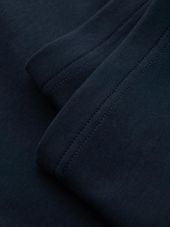 Ombre Clothing Мъжки спортни панталони с прави крачоли и гумени детайли - тъмносини V2 OM-PASK-0281 Ombre Clothing