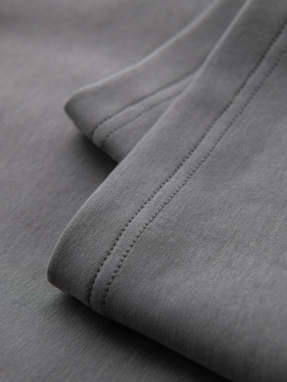 Ombre Clothing Мъжки спортни панталони с прави крачоли и гумени детайли - сиви V3 OM-PASK-0281 Ombre Clothing