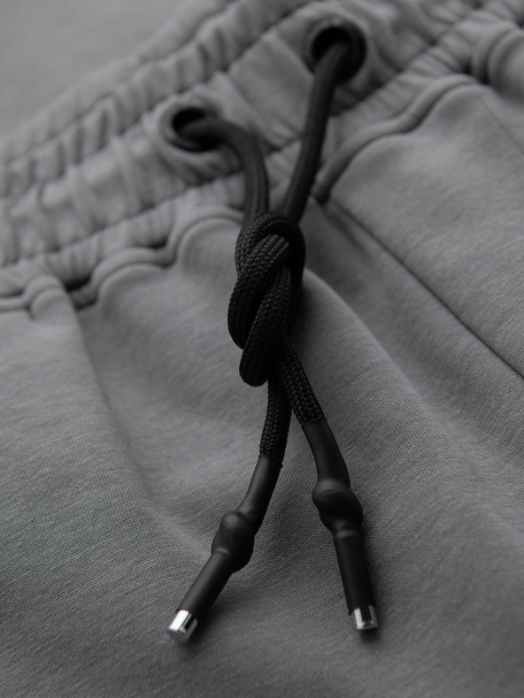 Ombre Clothing Мъжки спортни панталони с прави крачоли и гумени детайли - сиви V3 OM-PASK-0281 Ombre Clothing