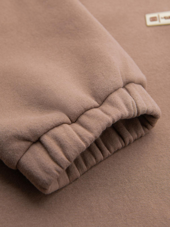 Ombre Clothing Класически унисекс спортни панталони с ребрирани маншети - кафяви V16 OU-PSBC-0100 Ombre Clothing