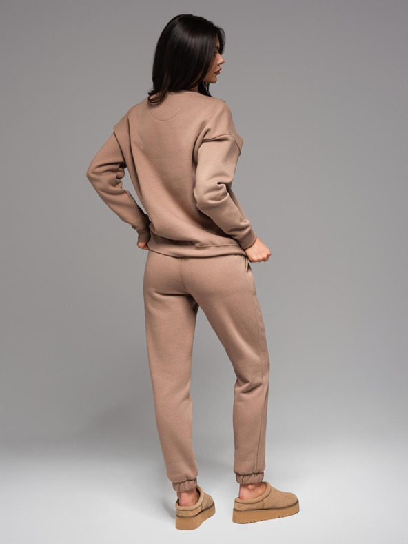 Ombre Clothing Класически унисекс спортни панталони с ребрирани маншети - кафяви V16 OU-PSBC-0100 Ombre Clothing