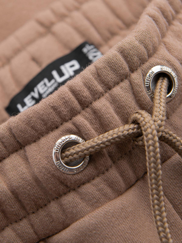 Ombre Clothing Класически унисекс спортни панталони с ребрирани маншети - кафяви V16 OU-PSBC-0100 Ombre Clothing