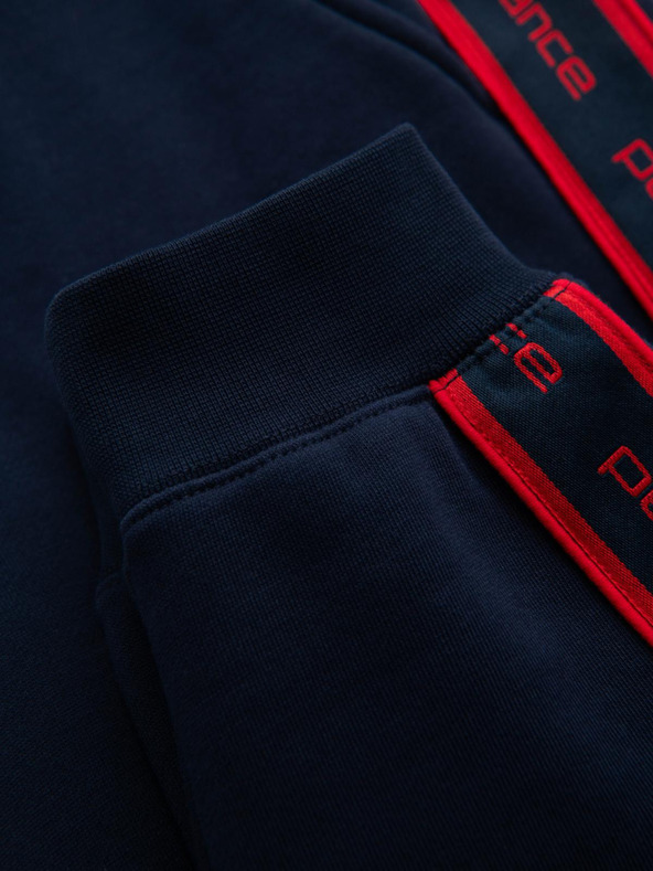 Ombre Clothing Мъжки спортни панталони с кант - тъмносини V3 OM-PASK-0284 Ombre Clothing