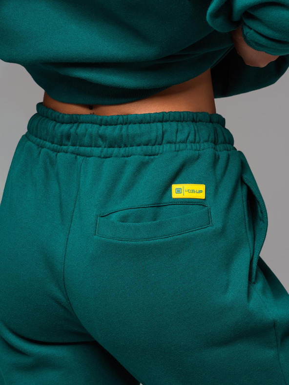 Ombre Clothing Класически унисекс спортни панталони с ребрирани маншети - тъмнозелени V17 OU-PSBC-0100 Ombre Clothing