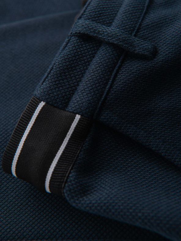 Ombre Clothing Мъжки плетени панталони с еластичен пояс - тъмносини V3 OM-PACP-0116 Ombre Clothing