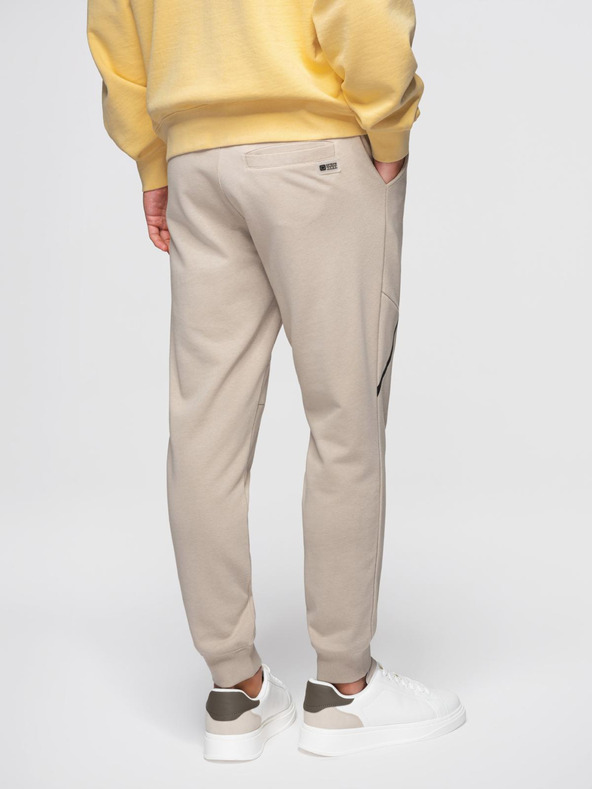 Ombre Clothing Мъжки спортни панталони jogger - бежови V3 OM-PASK-0280 Ombre Clothing