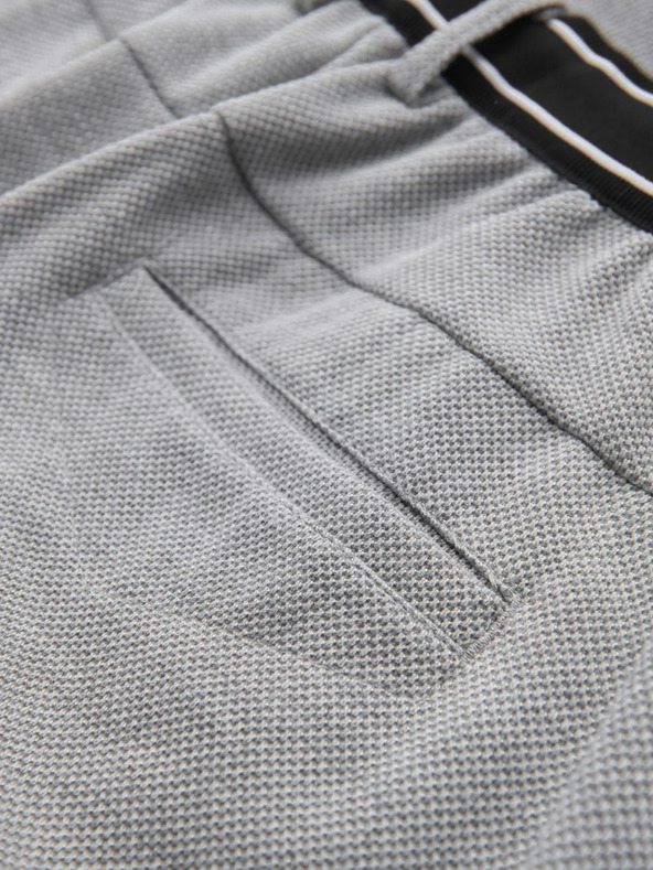 Ombre Clothing Мъжки плетени панталони с пружинен пояс - светлосив V1 OM-PACP-0116 Ombre Clothing