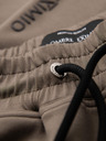 Ombre Clothing Мъжки спортни панталони с ребрирани крачоли и гумен принт - пепел V3 OM-PASK-0223 Ombre Clothing