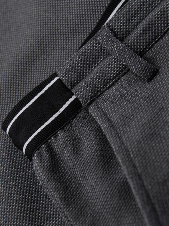 Ombre Clothing Мъжки плетени панталони с еластичен пояс - тъмносив V2 OM-PACP-0116 Ombre Clothing