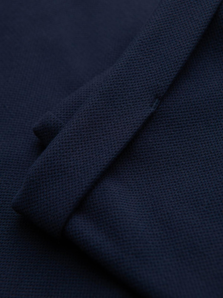 Ombre Clothing Мъжки панталони от пике плетиво с регулируем пояс - тъмносини V1 OM-PACP-0283 Ombre Clothing