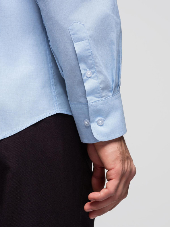 Ombre Clothing Мъжка класическа памучна риза REGULAR - синьо V1 K699 Ombre Clothing