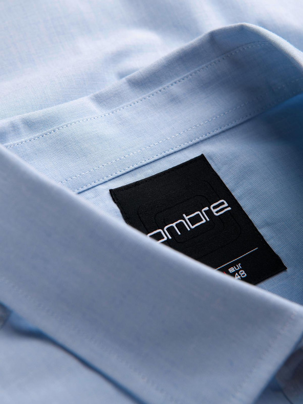 Ombre Clothing Мъжка класическа памучна риза REGULAR - синьо V1 K699 Ombre Clothing