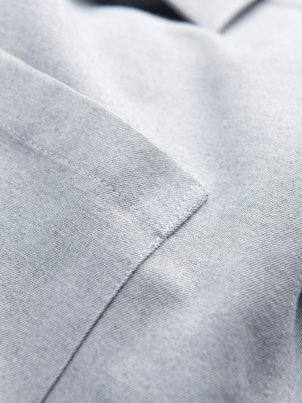 Ombre Clothing Мъжка риза класически regular fit крой - сиво меланж V2 K694 Ombre Clothing