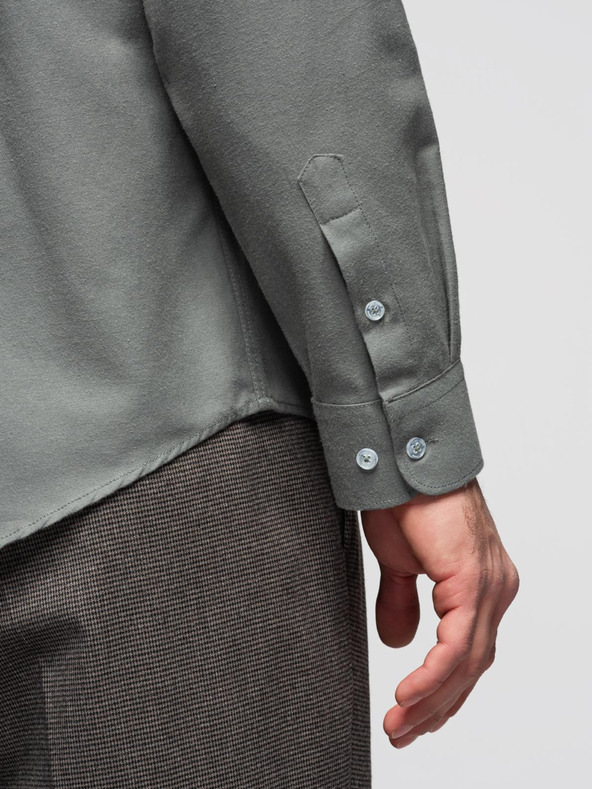 Ombre Clothing Мъжка риза класически regular fit крой - хаки V4 K694 Ombre Clothing