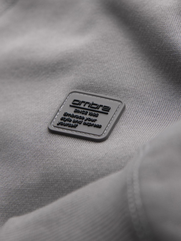 Ombre Clothing Мъжки класически суитшърт с кръгло деколте - сив V4 OM-SSNZ-0243 Ombre Clothing