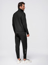 Ombre Clothing Мъжки спортен комплект суитшърт с яка + панталони jogger - черен V1 Z117 Ombre Clothing
