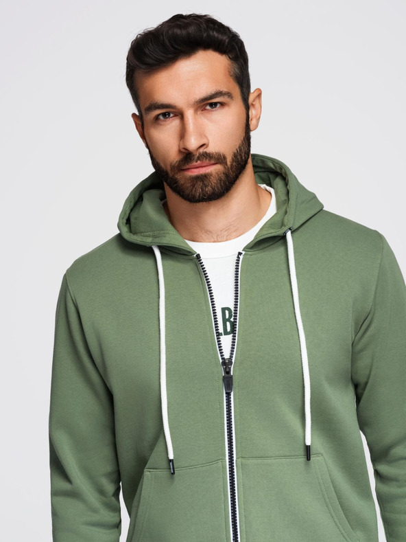 Ombre Clothing Мъжки спортен комплект суитшърт с качулка + панталони jogger - светло зелен V3 Z119 Ombre Clothing