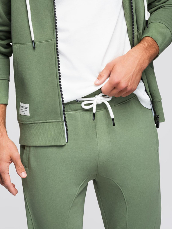 Ombre Clothing Мъжки спортен комплект суитшърт с качулка + панталони jogger - светло зелен V3 Z119 Ombre Clothing